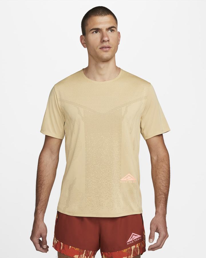 Camiseta Nike Dri-FIT Rise 365 Short-Sleeve Trail Hombre Naranjas | OQUAH-3249