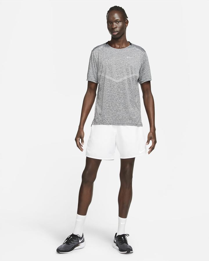 Camiseta Nike Dri-FIT Rise 365 Short-Sleeve Hombre Negras | PJVYU-7809