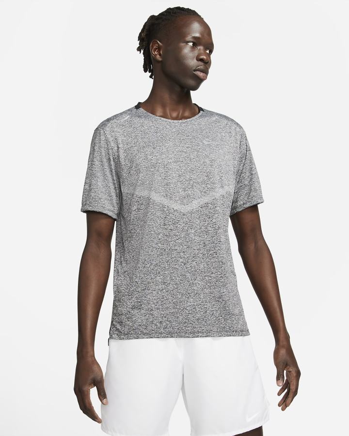 Camiseta Nike Dri-FIT Rise 365 Short-Sleeve Hombre Negras | PJVYU-7809