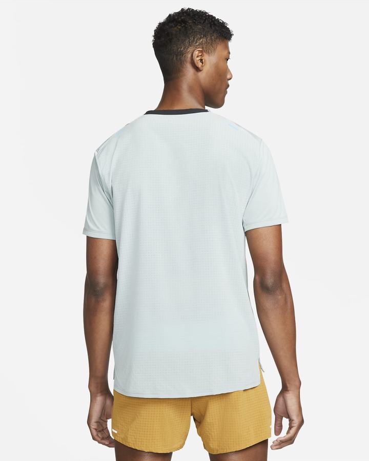 Camiseta Nike Dri-FIT Rise 365 Short-Sleeve Trail Hombre Verde Oliva Azules | XBGPA-6092