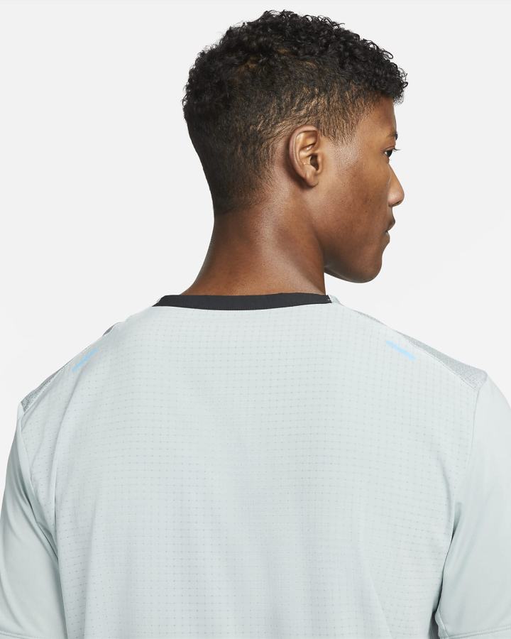 Camiseta Nike Dri-FIT Rise 365 Short-Sleeve Trail Hombre Verde Oliva Azules | XBGPA-6092