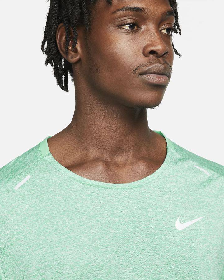 Camiseta Nike Dri-FIT Rise 365 Short-Sleeve Hombre Verde Menta | ZKDCJ-1075