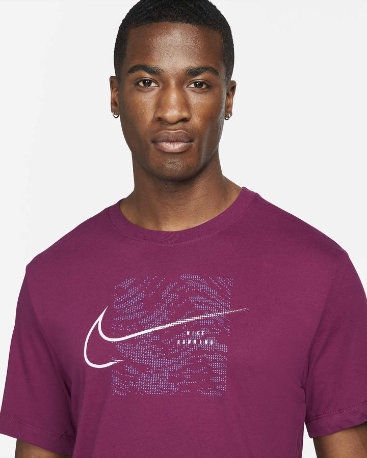 Camiseta Nike Dri-FIT Run Division Running Hombre Moradas | PVLBO-0426