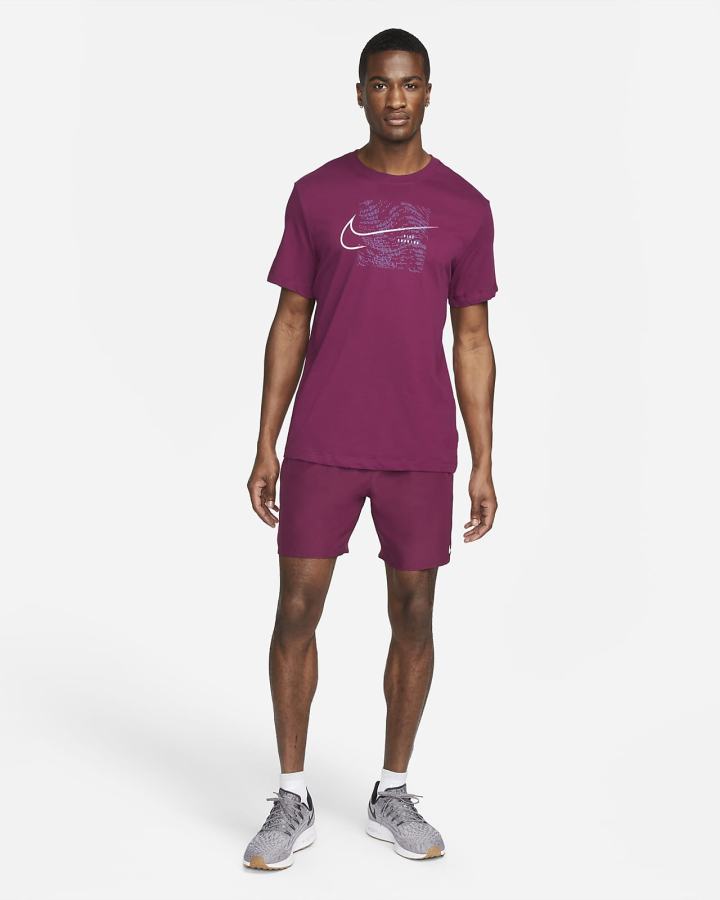 Camiseta Nike Dri-FIT Run Division Running Hombre Moradas | PVLBO-0426