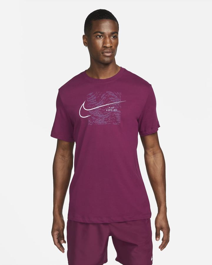 Camiseta Nike Dri-FIT Run Division Running Hombre Moradas | PVLBO-0426