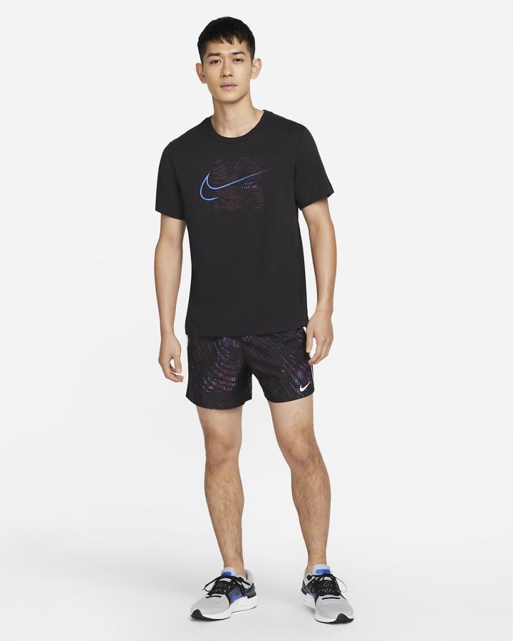Camiseta Nike Dri-FIT Run Division Running Hombre Negras | XUNCP-7052