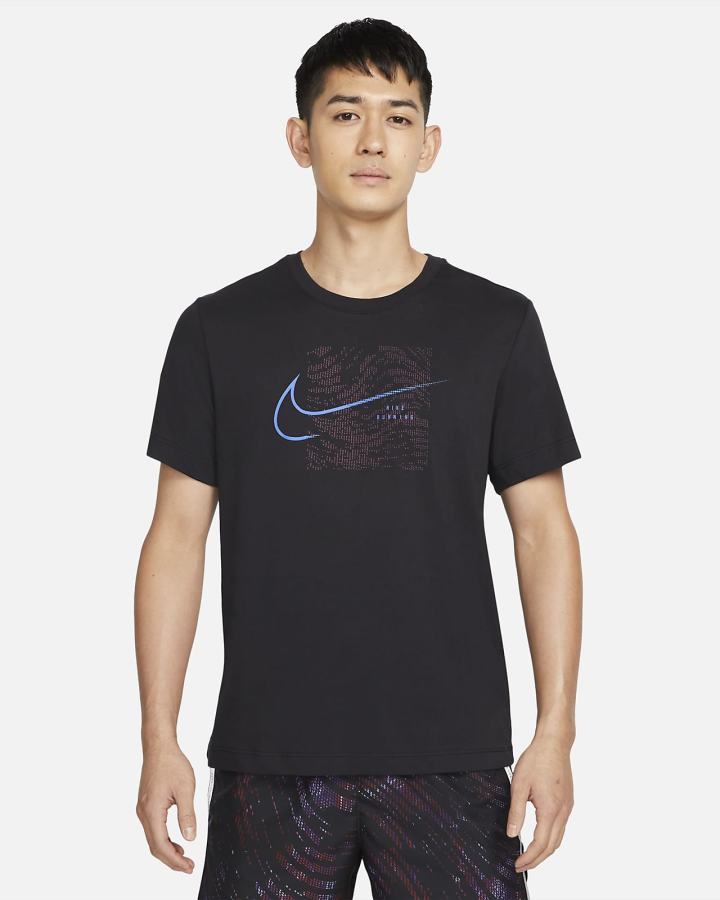 Camiseta Nike Dri-FIT Run Division Running Hombre Negras | XUNCP-7052