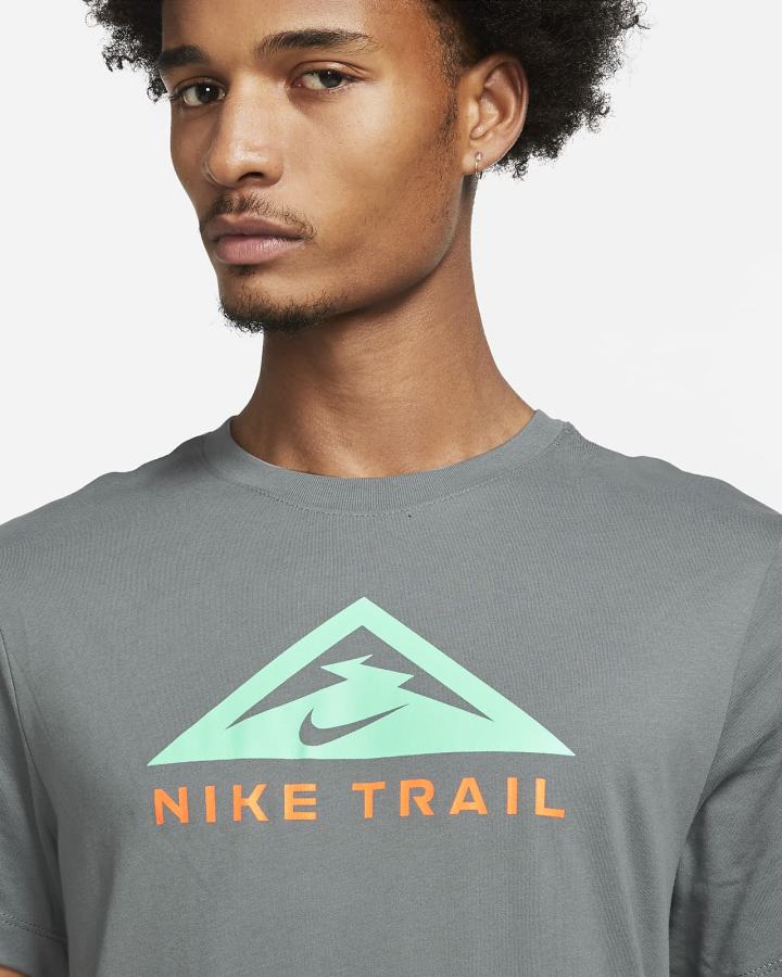 Camiseta Nike Dri-FIT Short-Sleeve Trail Running Hombre Gris | BQEZW-4781