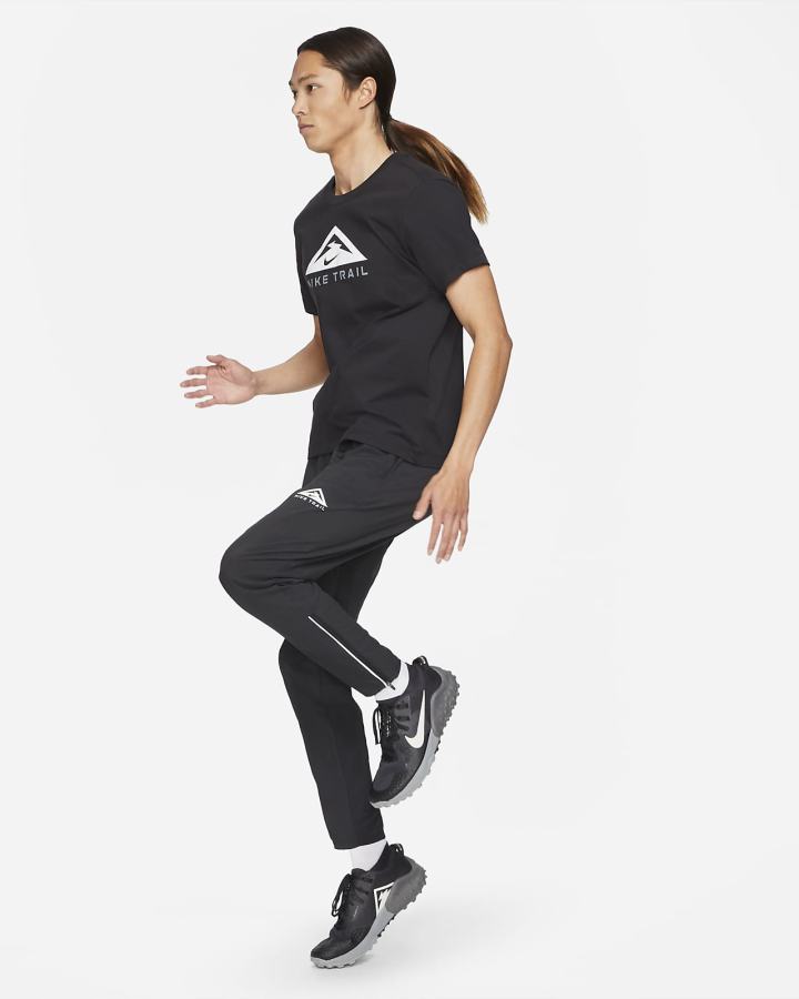 Camiseta Nike Dri-FIT Short-Sleeve Trail Running Hombre Negras | PKWQC-9467