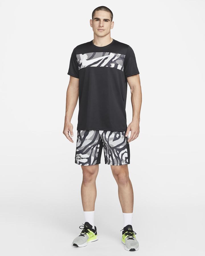 Camiseta Nike Dri-FIT Sport Clash Training Top Hombre Negras Blancas | UGTLI-1724