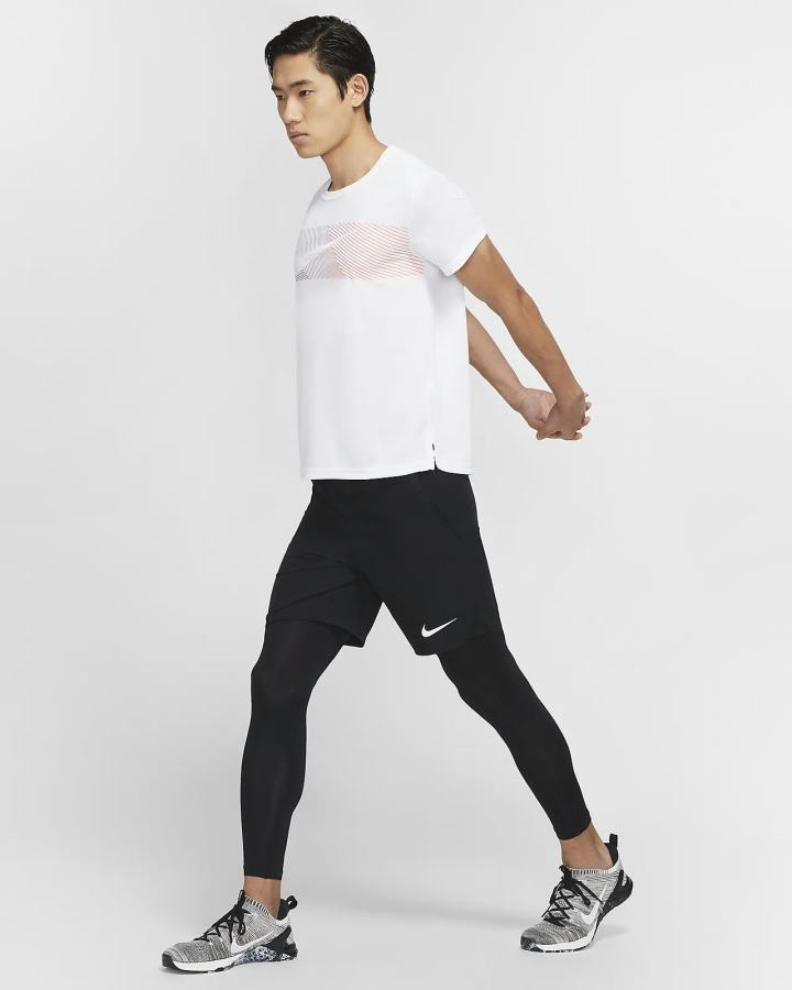 Camiseta Nike Dri-FIT Superset Short-Sleeve Estampadas Training Top Hombre Blancas Negras | HRDGL-2650