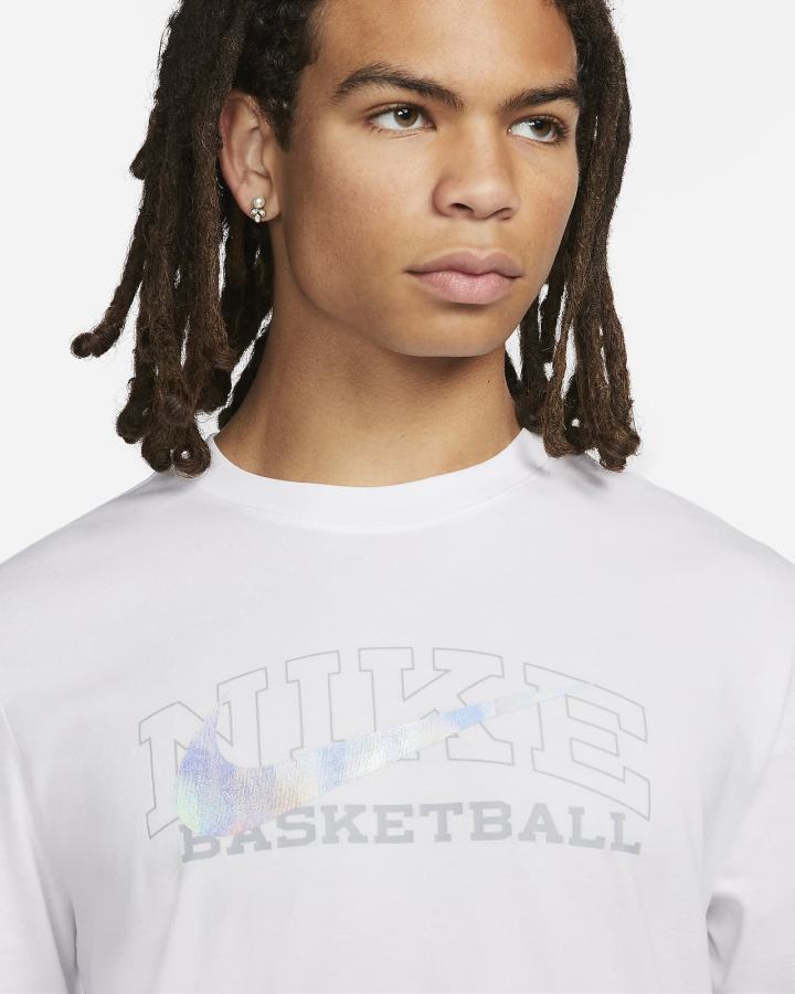 Camiseta Nike Dri-FIT Swoosh Basketball Hombre Blancas | ZXRWK-6871