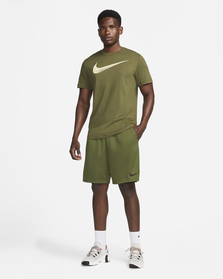 Camiseta Nike Dri-FIT Swoosh Training Hombre Verde | JFDOS-2068