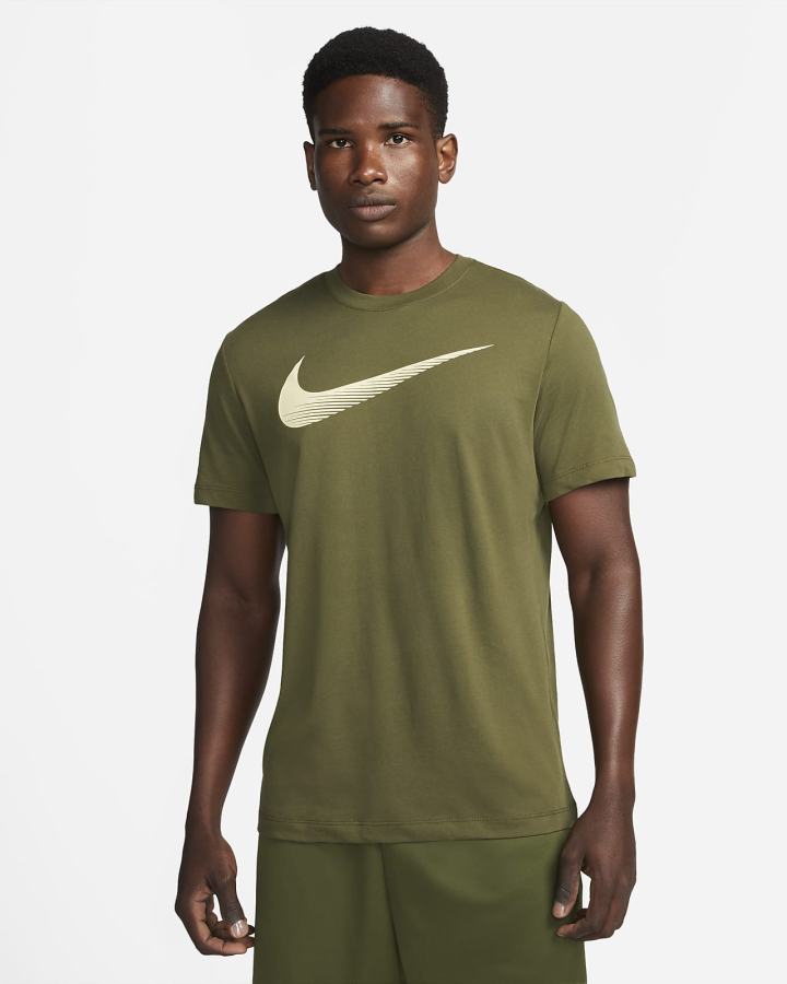 Camiseta Nike Dri-FIT Swoosh Training Hombre Verde | JFDOS-2068