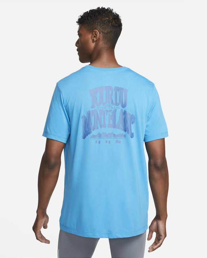 Camiseta Nike Dri-FIT Trail Hombre Azules | BUZTM-2490