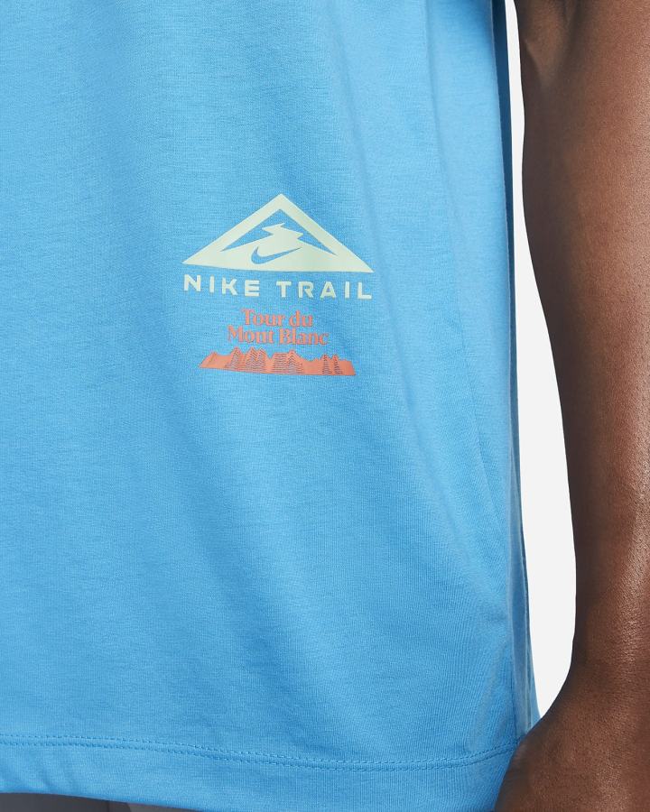 Camiseta Nike Dri-FIT Trail Hombre Azules | BUZTM-2490