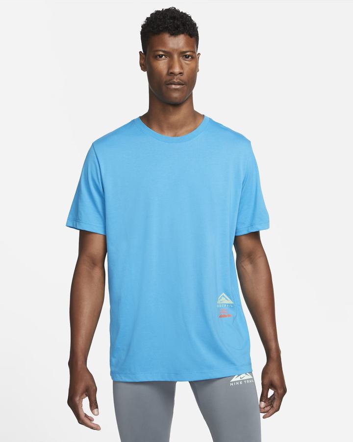Camiseta Nike Dri-FIT Trail Hombre Azules | BUZTM-2490