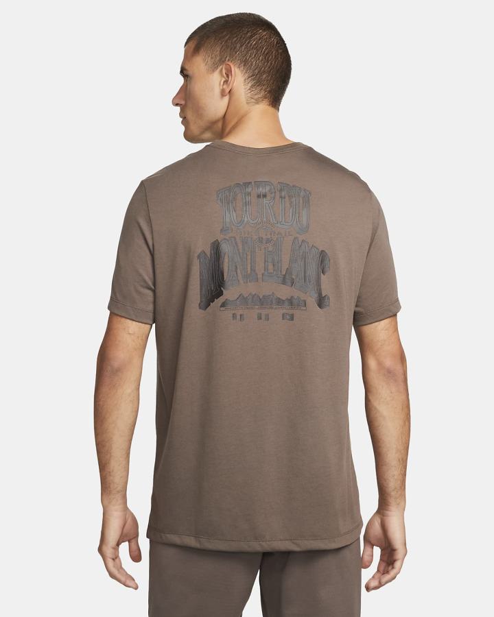 Camiseta Nike Dri-FIT Trail Hombre Marrones | WQDUA-4790