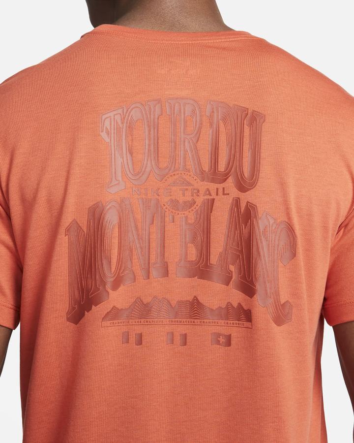 Camiseta Nike Dri-FIT Trail Hombre Naranjas | JAXQI-5694
