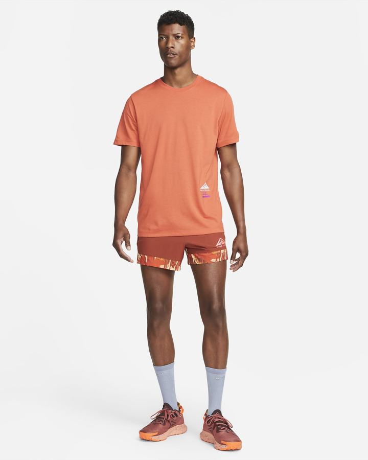 Camiseta Nike Dri-FIT Trail Hombre Naranjas | JAXQI-5694