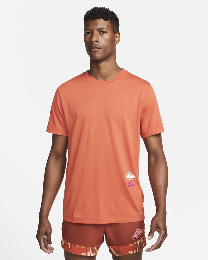 Camiseta Nike Dri-FIT Trail Hombre Naranjas | JAXQI-5694