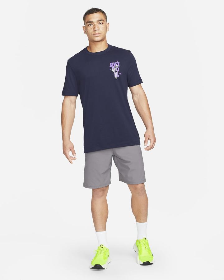 Camiseta Nike Dri-FIT Training Hombre Azules | DZPKL-2059
