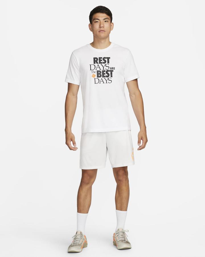 Camiseta Nike Dri-FIT Training Hombre Blancas | EILXG-6418