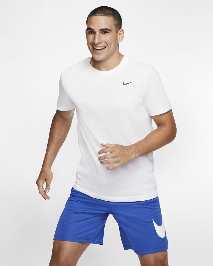 Camiseta Nike Dri-FIT Training Hombre Blancas Negras | SHPED-9826