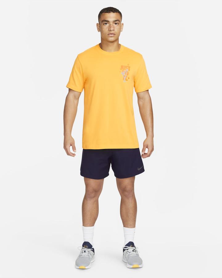 Camiseta Nike Dri-FIT Training Hombre Doradas | HXFOQ-4016