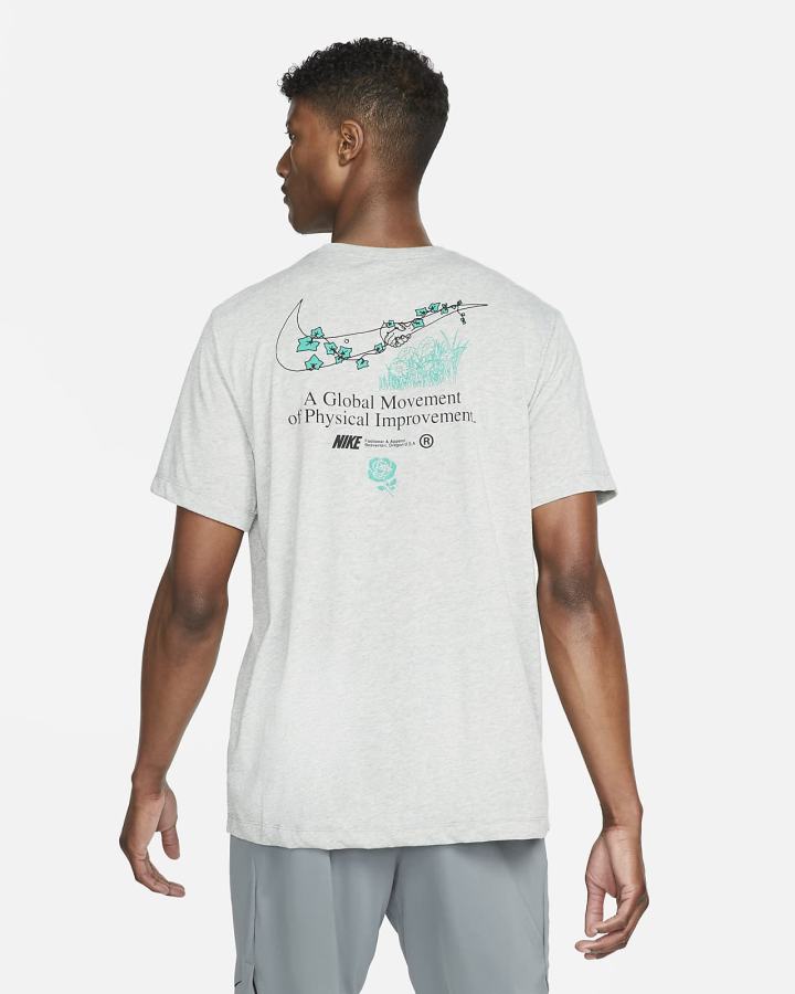Camiseta Nike Dri-FIT Training Hombre Gris Oscuro | BMQRD-2586
