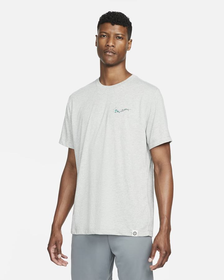 Camiseta Nike Dri-FIT Training Hombre Gris Oscuro | BMQRD-2586