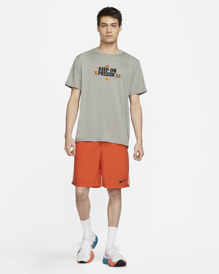 Camiseta Nike Dri-FIT Training Hombre Gris Oscuro | BZSHL-6813
