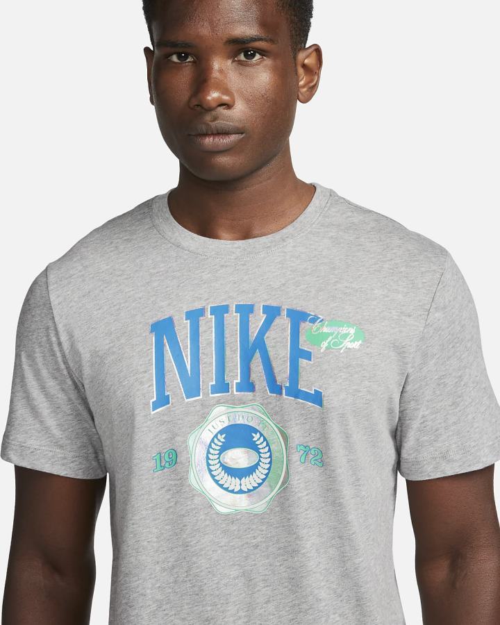 Camiseta Nike Dri-FIT Training Hombre Gris Oscuro | JVMWA-6952