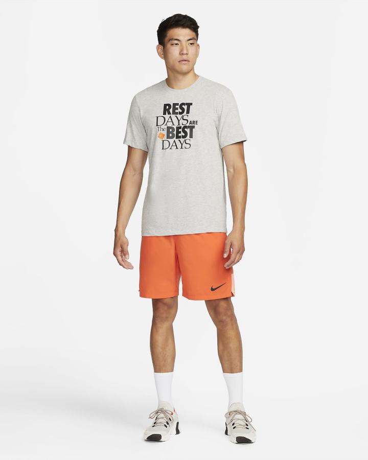 Camiseta Nike Dri-FIT Training Hombre Gris Oscuro | OXIZG-8236