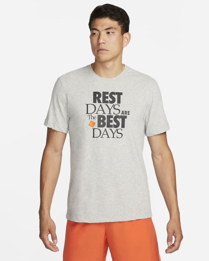 Camiseta Nike Dri-FIT Training Hombre Gris Oscuro | OXIZG-8236