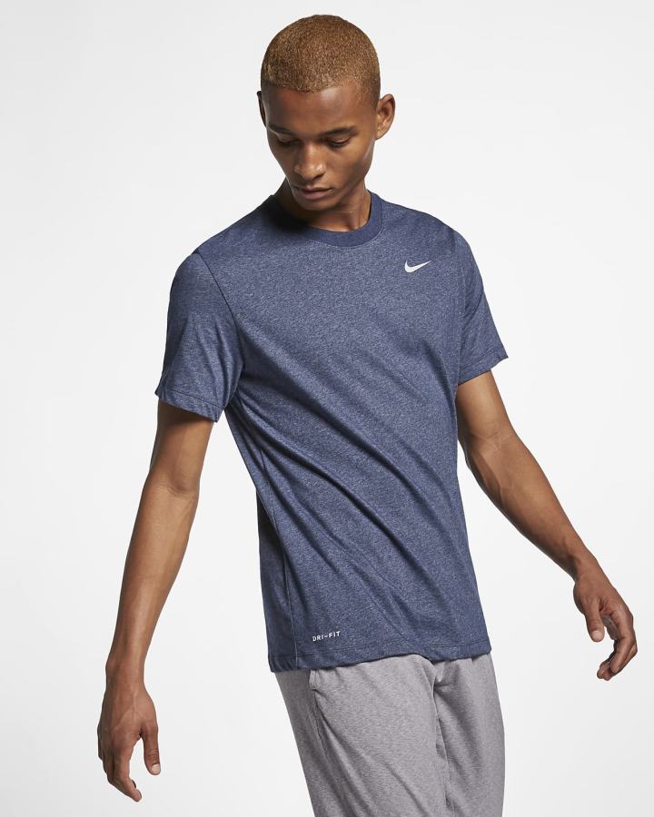Camiseta Nike Dri-FIT Training Hombre Gris Oscuro Negras | WAPVL-3715