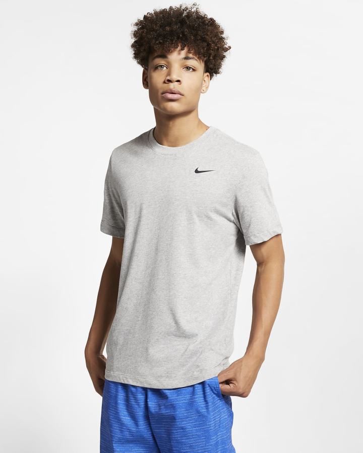 Camiseta Nike Dri-FIT Training Hombre Gris Oscuro Negras | WAPVL-3715
