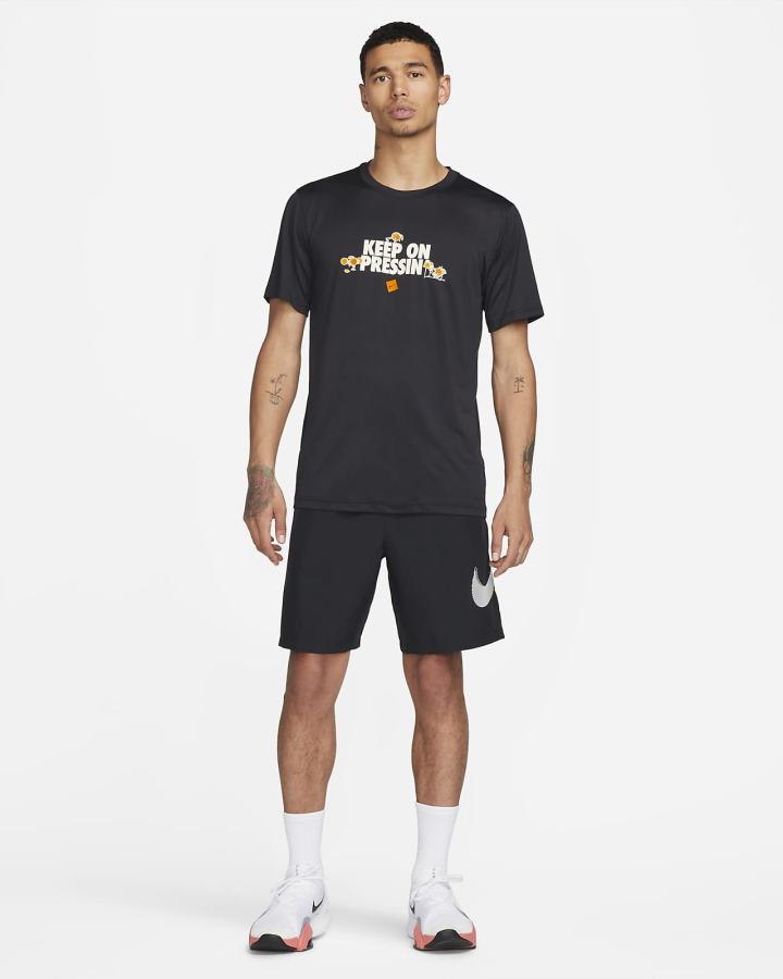 Camiseta Nike Dri-FIT Training Hombre Negras | MJFEY-4650