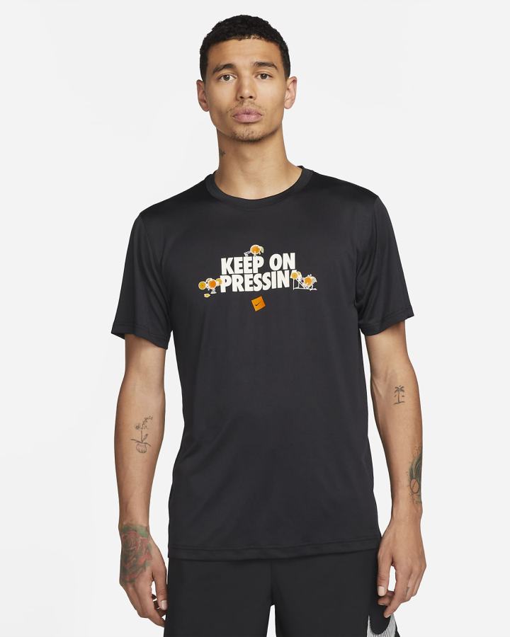 Camiseta Nike Dri-FIT Training Hombre Negras | MJFEY-4650