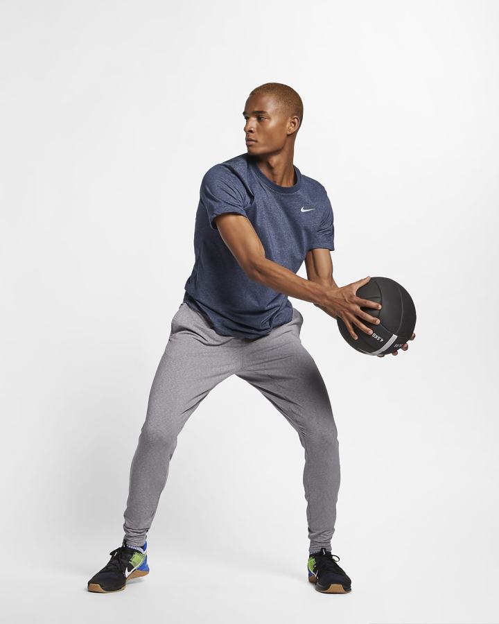 Camiseta Nike Dri-FIT Training Hombre Obsidian Plateadas | IFYOG-5864