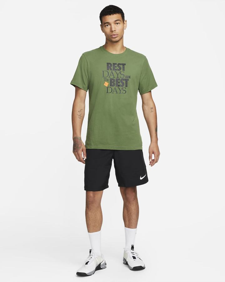 Camiseta Nike Dri-FIT Training Hombre Verde | SGBWP-9052