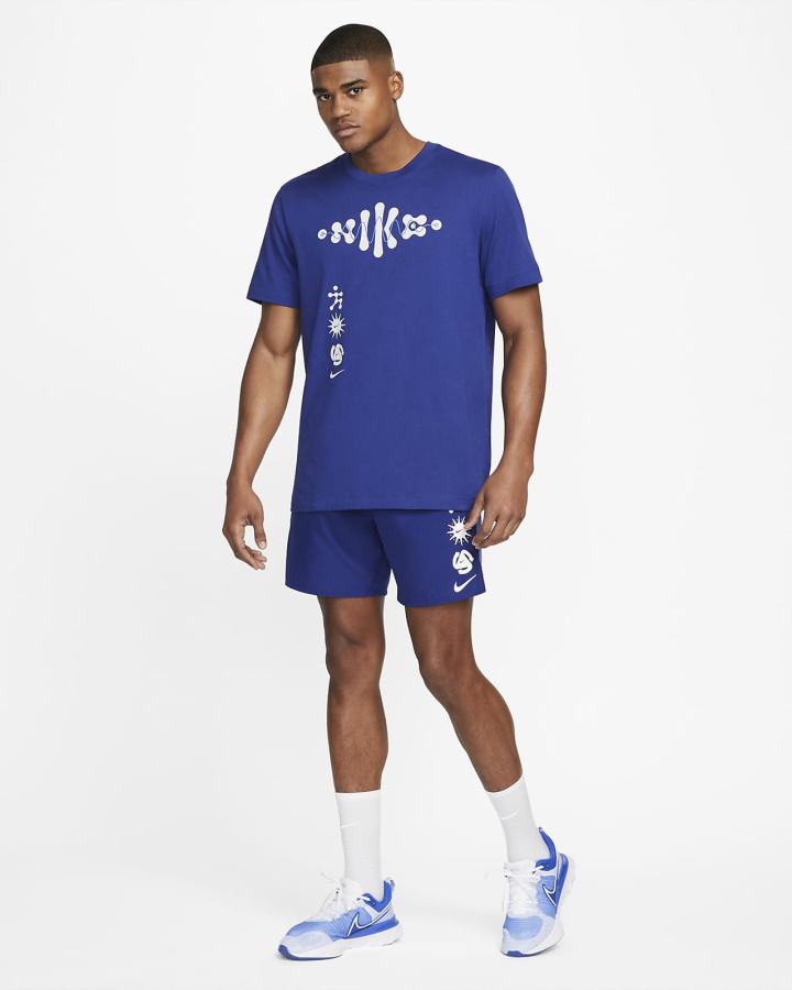 Camiseta Nike Dri-FIT Wild Run Running Hombre Azul Real Oscuro Azules | JBLTH-9381