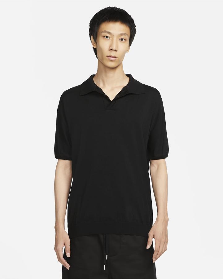 Camiseta Nike ESC Open-Collar Top Hombre Negras | GXYVA-2360