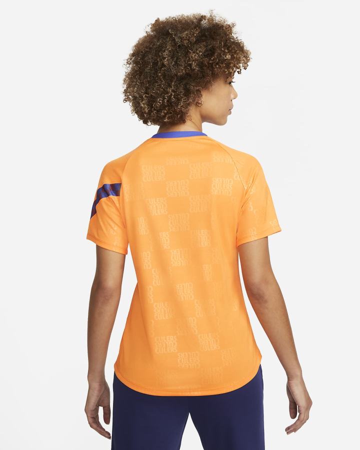 Camiseta Nike FC Barcelona Dri-FIT Pre-Match Soccer Top Mujer Naranjas Azul Real Negras | HEAZV-3589