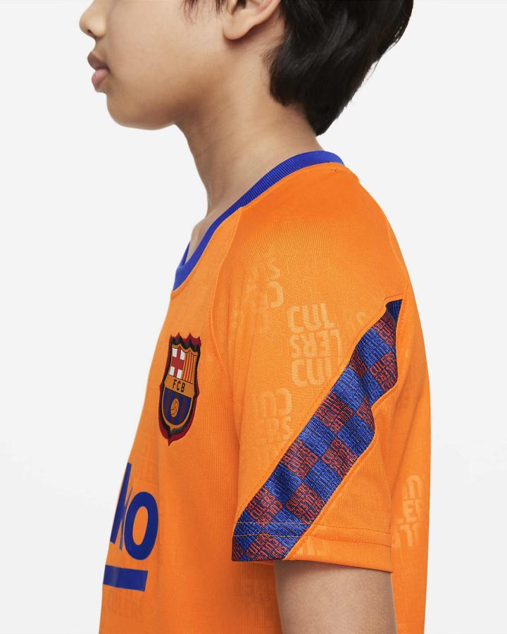 Camiseta Nike FC Barcelona Kids Dri-FIT Pre-Match Soccer Top Niño Naranjas Azul Real Negras | IXBTP-8163