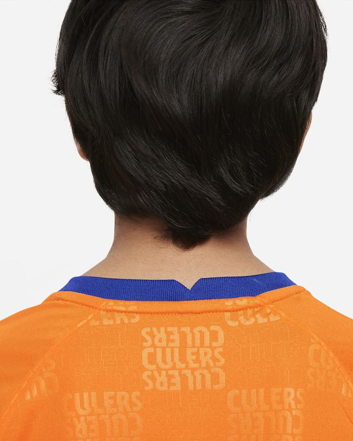 Camiseta Nike FC Barcelona Kids Dri-FIT Pre-Match Soccer Top Niño Naranjas Azul Real Negras | IXBTP-8163