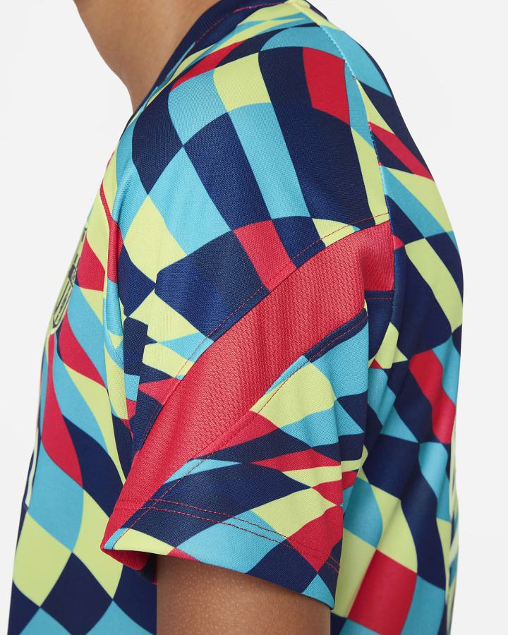 Camiseta Nike FC Barcelona Pre-Match Short-Sleeve Soccer Top Mujer Azules Rojas Claro | HXPNT-7296