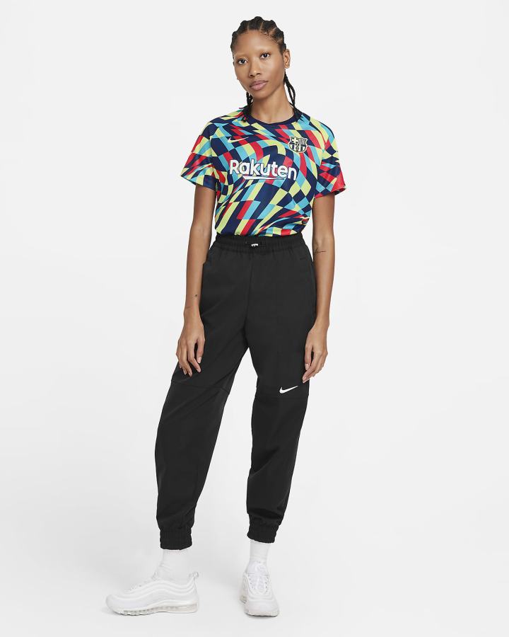 Camiseta Nike FC Barcelona Pre-Match Short-Sleeve Soccer Top Mujer Azules Rojas Claro | HXPNT-7296