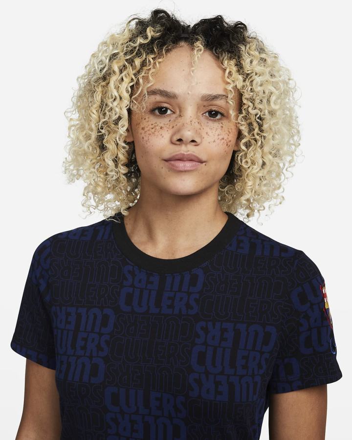Camiseta Nike FC Barcelona Soccer Mujer Negras | SKVDY-8015
