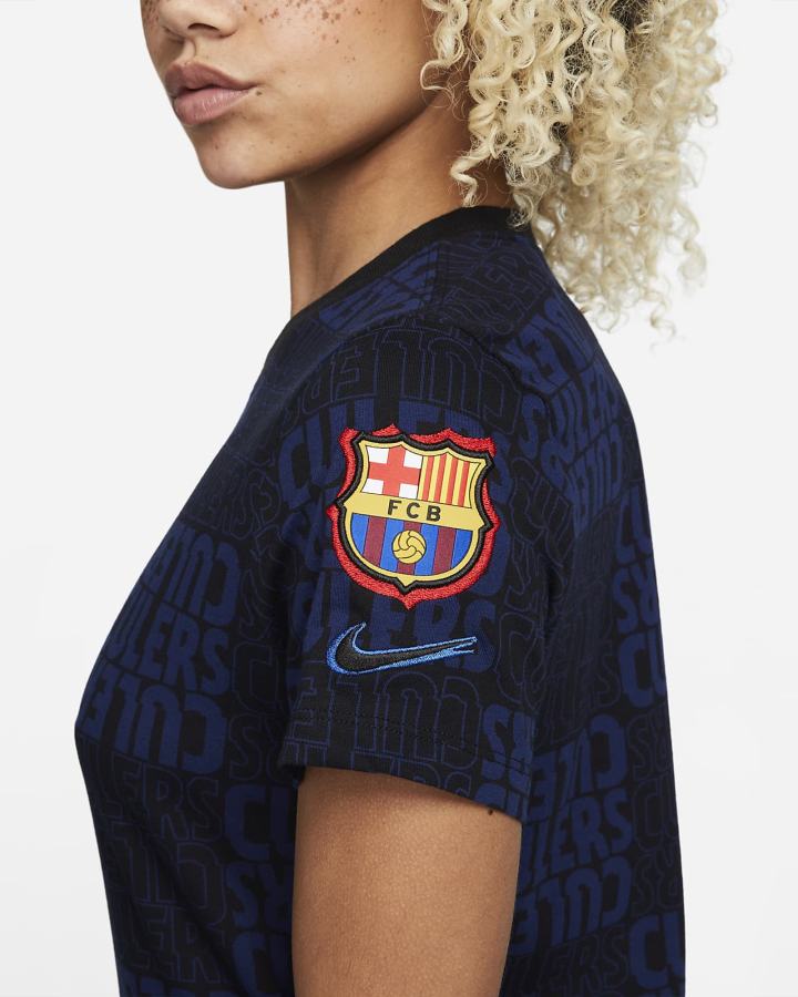 Camiseta Nike FC Barcelona Soccer Mujer Negras | SKVDY-8015